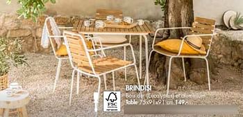 Promotions Brindisi table - Produit maison - Casa - Valide de 30/04/2018 à 27/05/2018 chez Casa