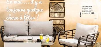 Promotions Guadeloupe fauteuil lounge - Produit maison - Casa - Valide de 30/04/2018 à 27/05/2018 chez Casa