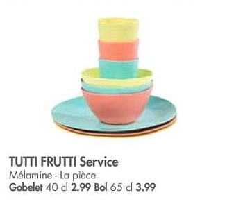 Promoties Tutti frutti service gobelet - Huismerk - Casa - Geldig van 30/04/2018 tot 27/05/2018 bij Casa