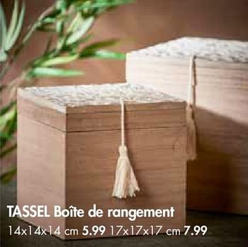 Promotions Tassel boîte de rangement - Produit maison - Casa - Valide de 30/04/2018 à 27/05/2018 chez Casa