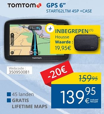 Promoties Tomtom gps 6 start62ltm-45p + case - TomTom - Geldig van 01/05/2018 tot 31/05/2018 bij Eldi