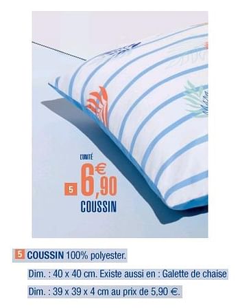 Produit Maison E Leclerc Coussin En Promotion Chez E Leclerc