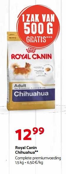 Promoties Royal canin chihuahua - Royal Canin - Geldig van 02/05/2018 tot 13/05/2018 bij Tom&Co