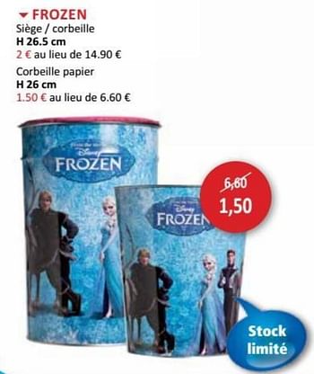 Promotions Frozen siège - corbeille - Disney  Frozen - Valide de 25/04/2018 à 24/05/2018 chez Weba
