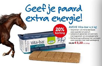 Promoties Aveve vita-bar - Huismerk - Aveve - Geldig van 08/05/2018 tot 19/05/2018 bij Aveve