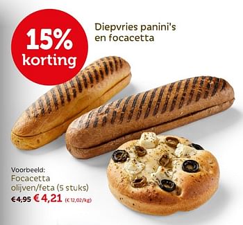Promoties Focacetta olijven-feta - Huismerk - Aveve - Geldig van 08/05/2018 tot 19/05/2018 bij Aveve