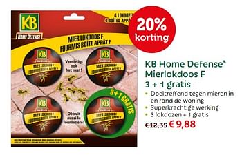 Promoties Kb home defense* mierlokdoos f - KB - Geldig van 08/05/2018 tot 19/05/2018 bij Aveve