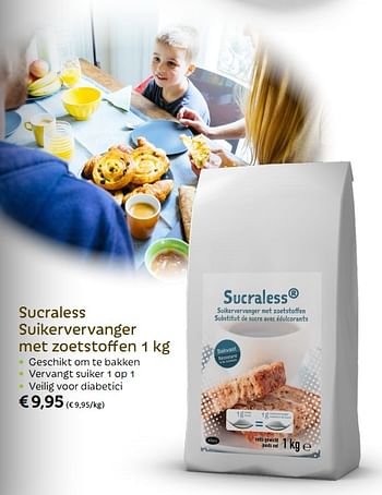 Promoties Sucraless suikervervanger met zoetstoffen - Huismerk - Aveve - Geldig van 08/05/2018 tot 19/05/2018 bij Aveve