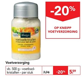 Promoties Kneipp voetbadkristallen - Kneipp - Geldig van 09/05/2018 tot 22/05/2018 bij Makro