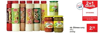 Promoties Manna chinese curry - Manna - Geldig van 09/05/2018 tot 22/05/2018 bij Makro