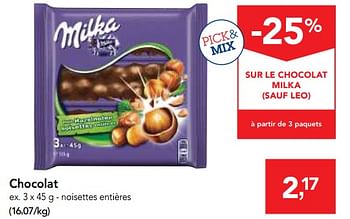Promotions Chocolat - Milka - Valide de 09/05/2018 à 22/05/2018 chez Makro