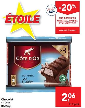 Promoties Chocolat - Huismerk - Makro - Geldig van 09/05/2018 tot 22/05/2018 bij Makro