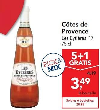 Promotions Côtes de provence les eytières `17  - Vins rosé - Valide de 09/05/2018 à 22/05/2018 chez Makro