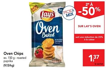 Promotions Oven chips - Lay's - Valide de 09/05/2018 à 22/05/2018 chez Makro