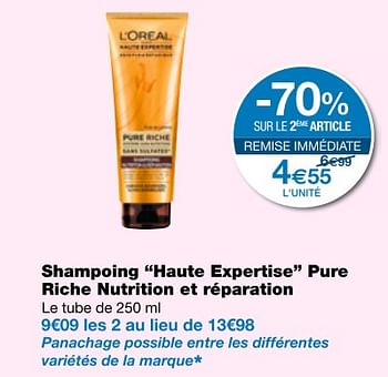 L'Oréal Haute Expertise Pure Riche Champú 250ml