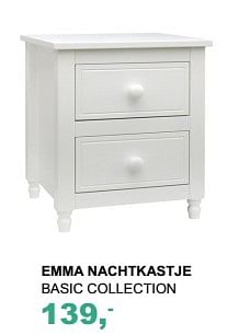 Promoties Emma nachtkastje basic collection - Basic Collection - Geldig van 30/04/2018 tot 22/05/2018 bij Baby & Tiener Megastore