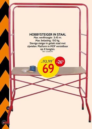Promoties Hobbysteiger in staal - Huismerk - BricoPlanit - Geldig van 09/05/2018 tot 28/05/2018 bij BricoPlanit