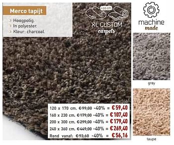 Promoties Merco tapijt - Bristol - Geldig van 22/04/2018 tot 26/05/2018 bij Overstock