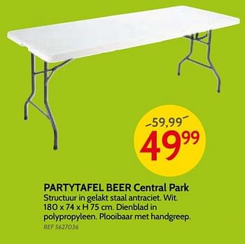 Promoties Partytafel beer central park - Central Park - Geldig van 09/05/2018 tot 28/05/2018 bij BricoPlanit