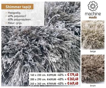 Promoties Shimmer tapijt - Bristol - Geldig van 22/04/2018 tot 26/05/2018 bij Overstock