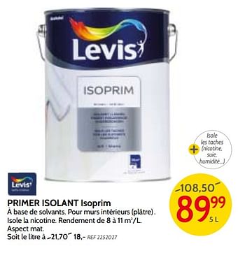 Promotions Primer isolant isoprim - Levis - Valide de 09/05/2018 à 28/05/2018 chez BricoPlanit