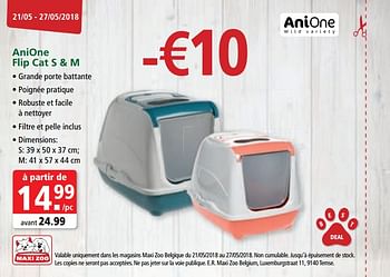 Promoties Anione flip cat s + m - Anione - Geldig van 14/05/2018 tot 27/05/2018 bij Maxi Zoo