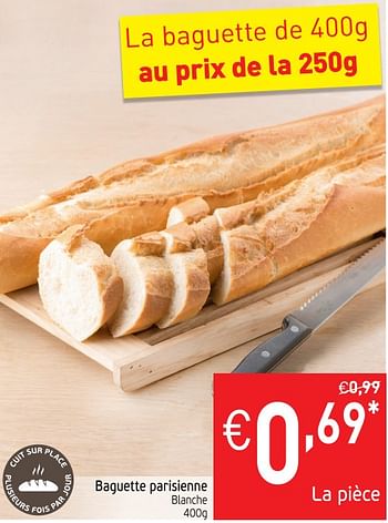 Produit Maison Intermarche Baguette Parisienne Blanche En Promotion Chez Intermarche