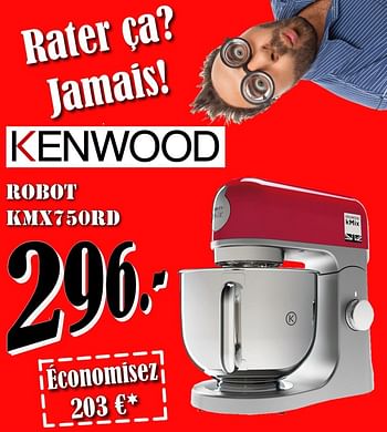 Promoties Kenwood robot kmx750rd - Kenwood - Geldig van 03/05/2018 tot 31/05/2018 bij Electro Zschau