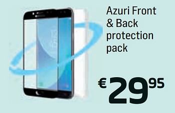 Promoties Azuri front + back protection pack - Azuri - Geldig van 04/05/2018 tot 14/06/2018 bij Base