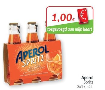 Promotions Aperol spritz - Aperol - Valide de 01/05/2018 à 31/05/2018 chez Intermarche