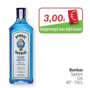 Promotions Bombay saphire gin - Bombay - Valide de 01/05/2018 à 31/05/2018 chez Intermarche