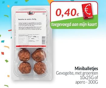 Promotions Miniballetjes gevogelte, met groenten - Vepeli - Valide de 01/05/2018 à 31/05/2018 chez Intermarche
