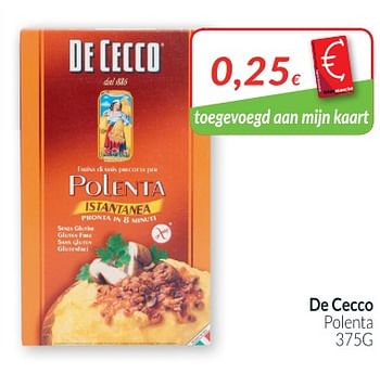 Promoties De cecco polenta - De Cecco - Geldig van 01/05/2018 tot 31/05/2018 bij Intermarche