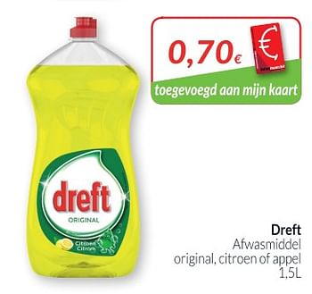 Promoties Dreft afwasmiddel original, citroen of appel - Dreft - Geldig van 01/05/2018 tot 31/05/2018 bij Intermarche