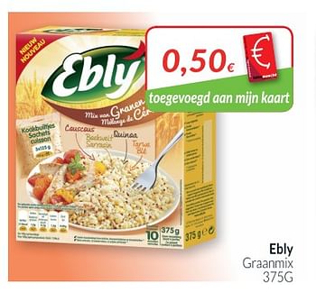 Promoties Ebly graanmix - Ebly - Geldig van 01/05/2018 tot 31/05/2018 bij Intermarche