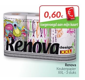 Promoties Renova keukenpapier - Renova - Geldig van 01/05/2018 tot 31/05/2018 bij Intermarche