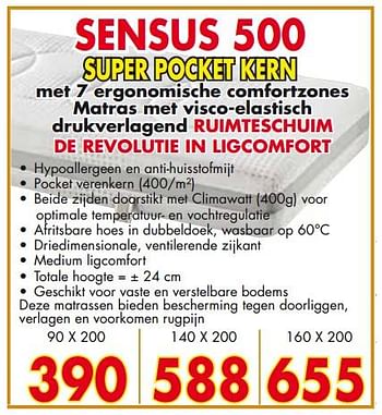 Promoties Sensus 500 super pocket kern - Huismerk - EmDecor - Geldig van 01/05/2018 tot 31/05/2018 bij Emdecor