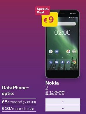 Promoties Nokia 2 - Nokia - Geldig van 30/04/2018 tot 01/07/2018 bij Proximus