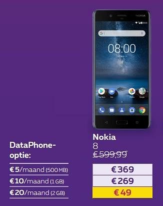 Promoties Nokia 8 - Nokia - Geldig van 30/04/2018 tot 01/07/2018 bij Proximus