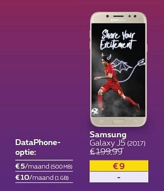 Promotions Samsung galaxy j5 (2017) - Samsung - Valide de 30/04/2018 à 01/07/2018 chez Proximus