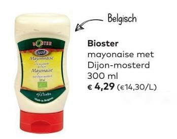 Promoties Bioster mayonaise met dijon-mosterd - Bioster - Geldig van 02/05/2018 tot 05/06/2018 bij Bioplanet