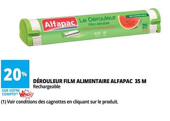 Alfapac Dérouleur film alimentaire alfapac - Promotie bij Auchan