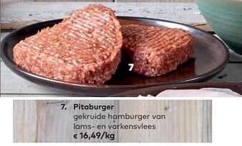 Promoties Pitaburger gekruide hamburger van iqms- en varkensvlees - Huismerk - Bioplanet - Geldig van 02/05/2018 tot 05/06/2018 bij Bioplanet