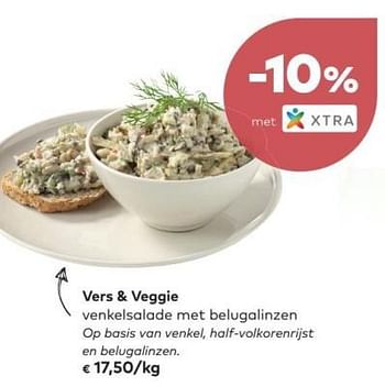 Promotions Vers + veggie venkelsalade met belugalinzen - Produit maison - Bioplanet - Valide de 02/05/2018 à 05/06/2018 chez Bioplanet