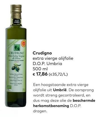 Promoties Crudigno extra vierge olijfolie - Crudigno - Geldig van 02/05/2018 tot 05/06/2018 bij Bioplanet