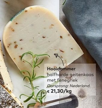 Promotions Hooidammer halfharde geitenkaas met fenegriek - Hooidammer - Valide de 02/05/2018 à 05/06/2018 chez Bioplanet