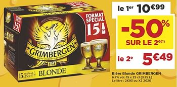Promotions Bière blonde grimbergen - Grimbergen - Valide de 08/05/2018 à 21/05/2018 chez Super Casino
