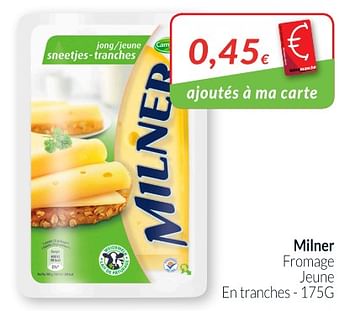 Promoties Milner fromage jeune - Milner - Geldig van 01/05/2018 tot 31/05/2018 bij Intermarche
