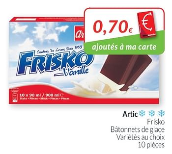 Promotions Artic frisko bâtonnets de glace - Arctic - Valide de 01/05/2018 à 31/05/2018 chez Intermarche