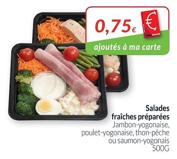 Promotions Salades fraîches préparées jambon-yogonaise - Produit maison - Intermarche - Valide de 01/05/2018 à 31/05/2018 chez Intermarche